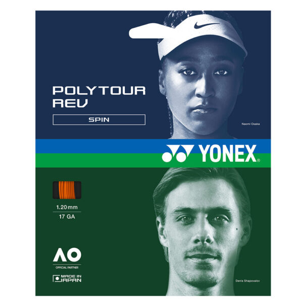 Yonex Poly Tour Rev 12m Packet - Orange - Gauge: 1.20mm