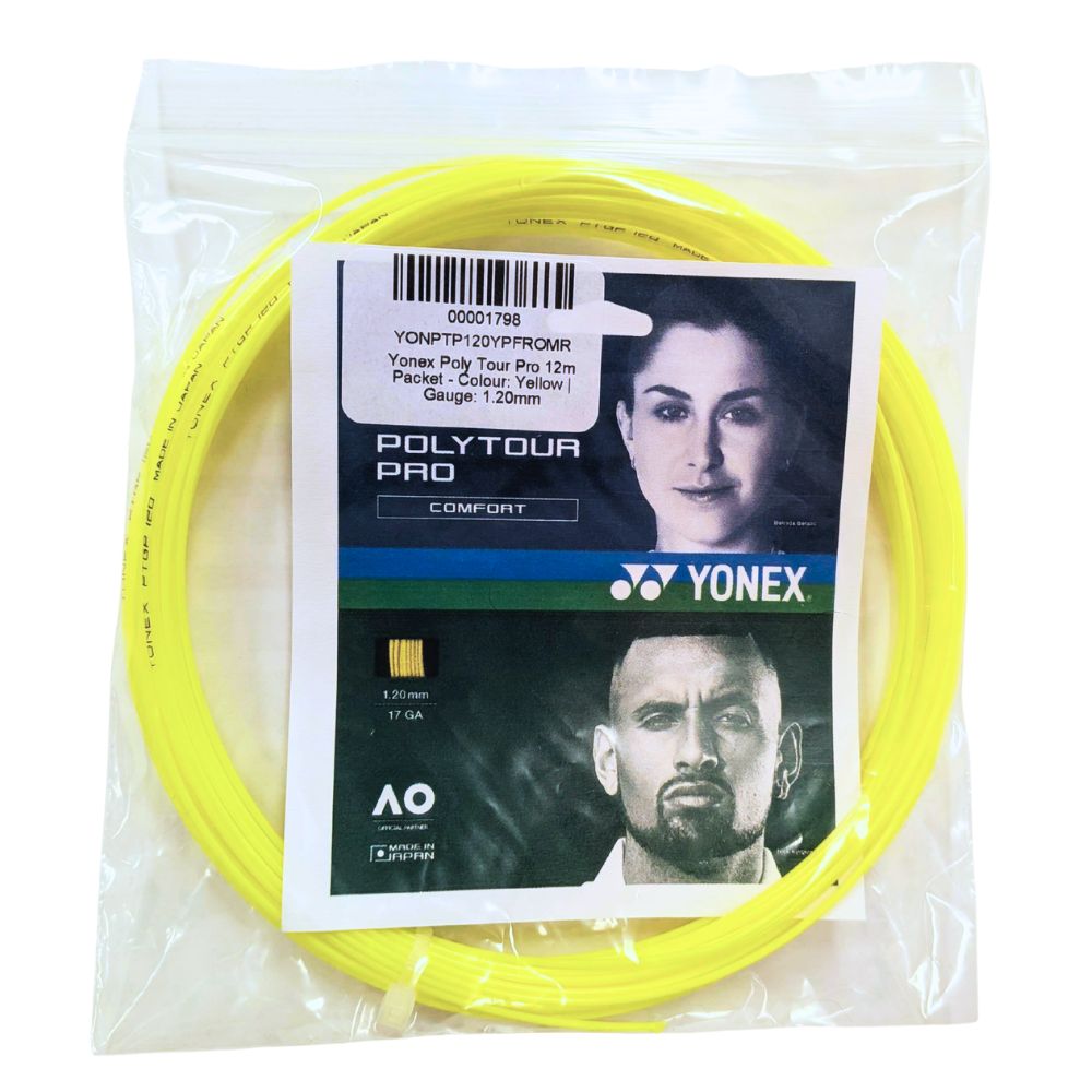 Yonex Poly Tour Pro 12m Packet (Yellow 1.20mm) - Cut from Reel