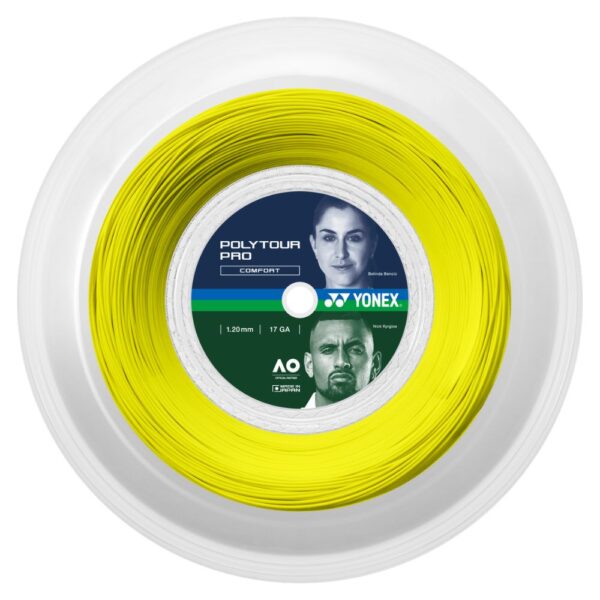 Yonex Poly Tour Pro 200m Reel - Yellow, 1.20mm