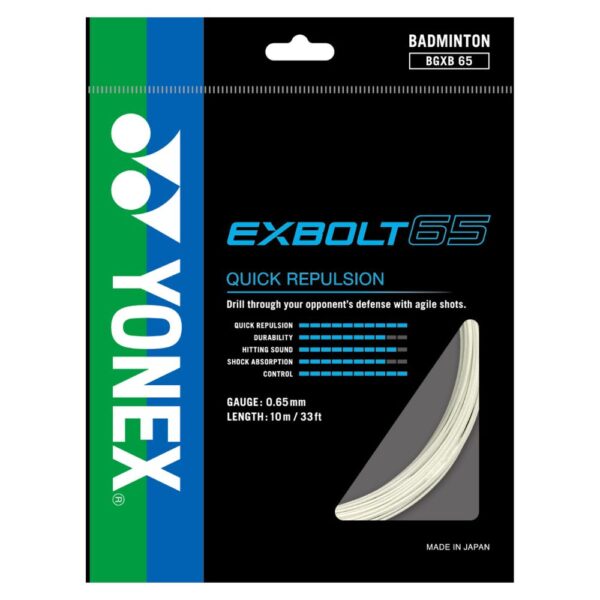 Yonex Exbolt 65 10m Packet - White