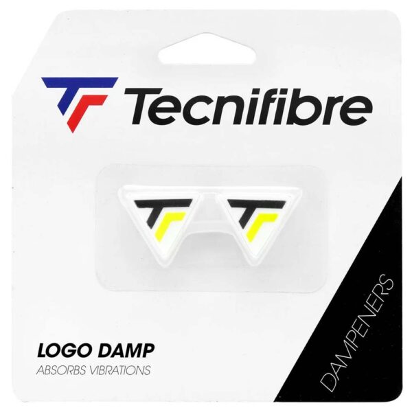 Tecnifibre Logo Dampener (2 Pack) (White/Neon)