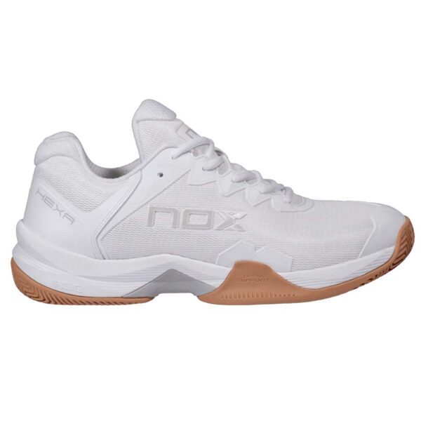 Nox Unisex ML10 HEXA Padel Shoes 2026 (White/Gum Rubber)