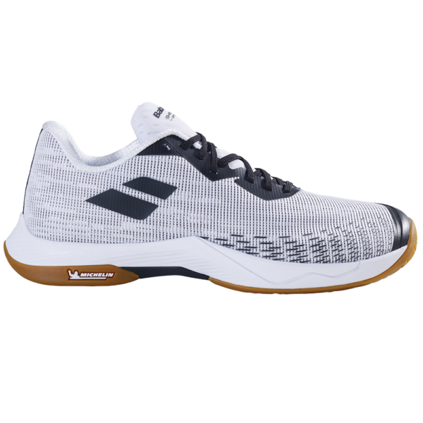 Babolat Mens Shadow Spirit 2 Indoor Court Shoes (White/Black) (2025) - 11 UK