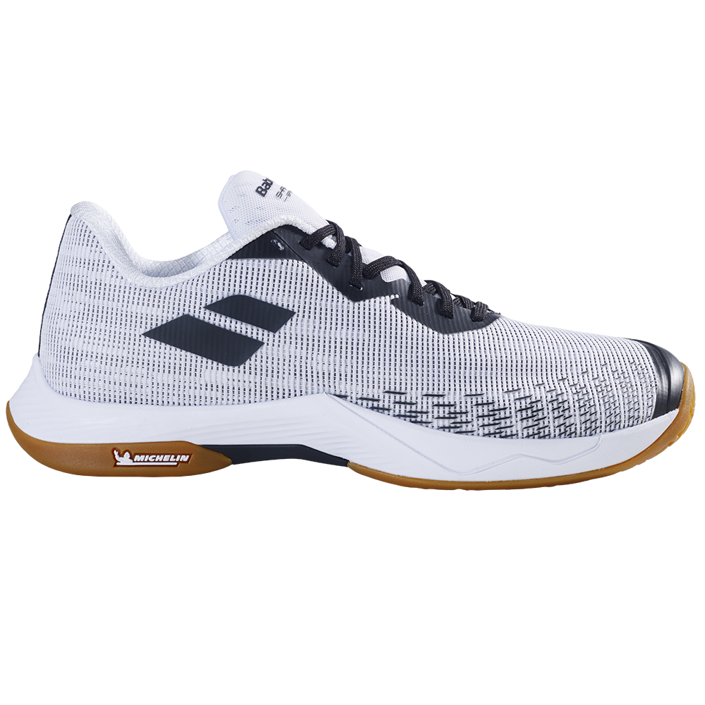 Babolat Mens Shadow Spirit 2 Indoor Court Shoes (White/Black) (2025) - 11 UK