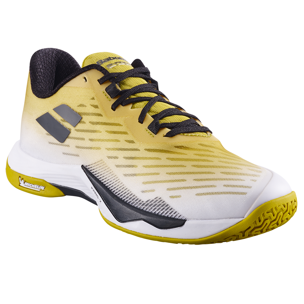 Babolat Mens Shadow Tour 5 Indoor Court Shoes (White/Gold)