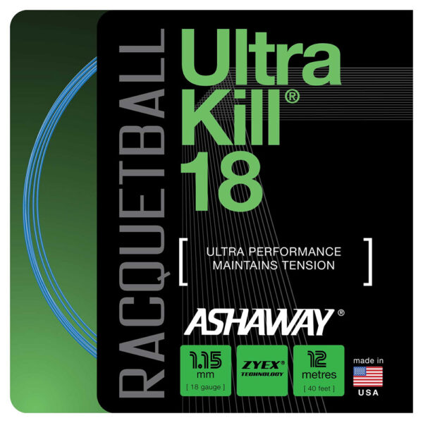 Ashaway Ultrakill 18 1.20mm - 12m Set Racketball String (Blue)
