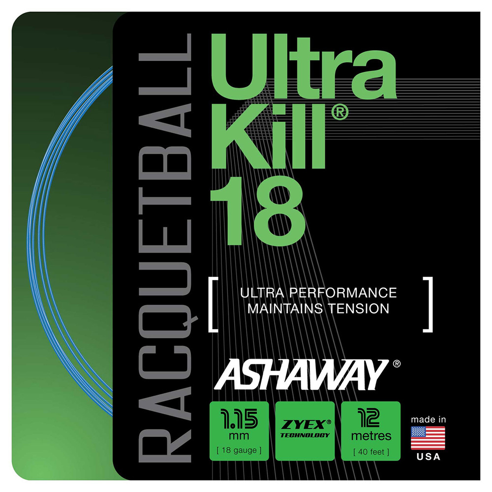 Ashaway Ultrakill 18 1.20mm - 12m Set Racketball String (Blue)