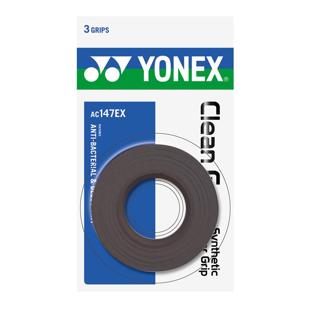 Yonex Clean Grap 3 Pack - Colour: Cool Black