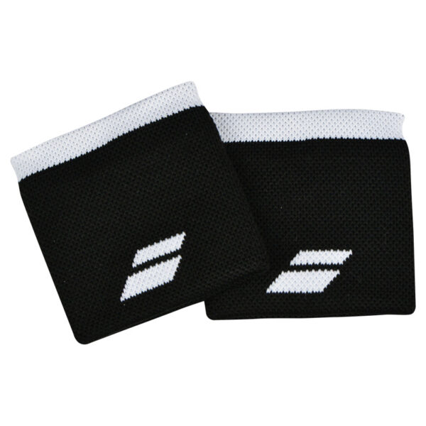 Babolat Logo Wristband (2 Pack) (Black/White)