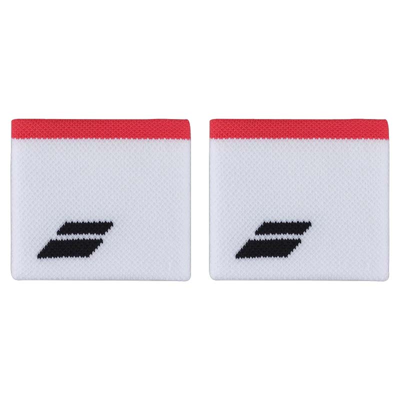 Babolat Logo Wristband (2 Pack) - Colour: White/Strike Red