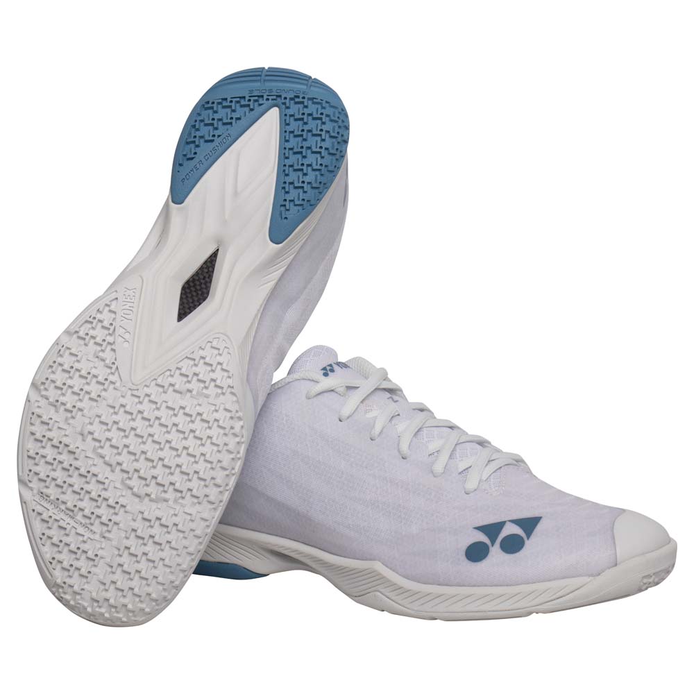Yonex Aerus Z 2 Power Cushion Mens Badminton Shoes (White/Blue)