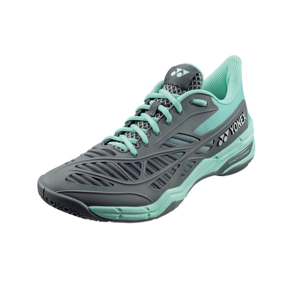 Yonex Unisex Power Cushion Cascade Drive Badminton Shoes (Grey/Pale Green) - Size: 4.5 UK