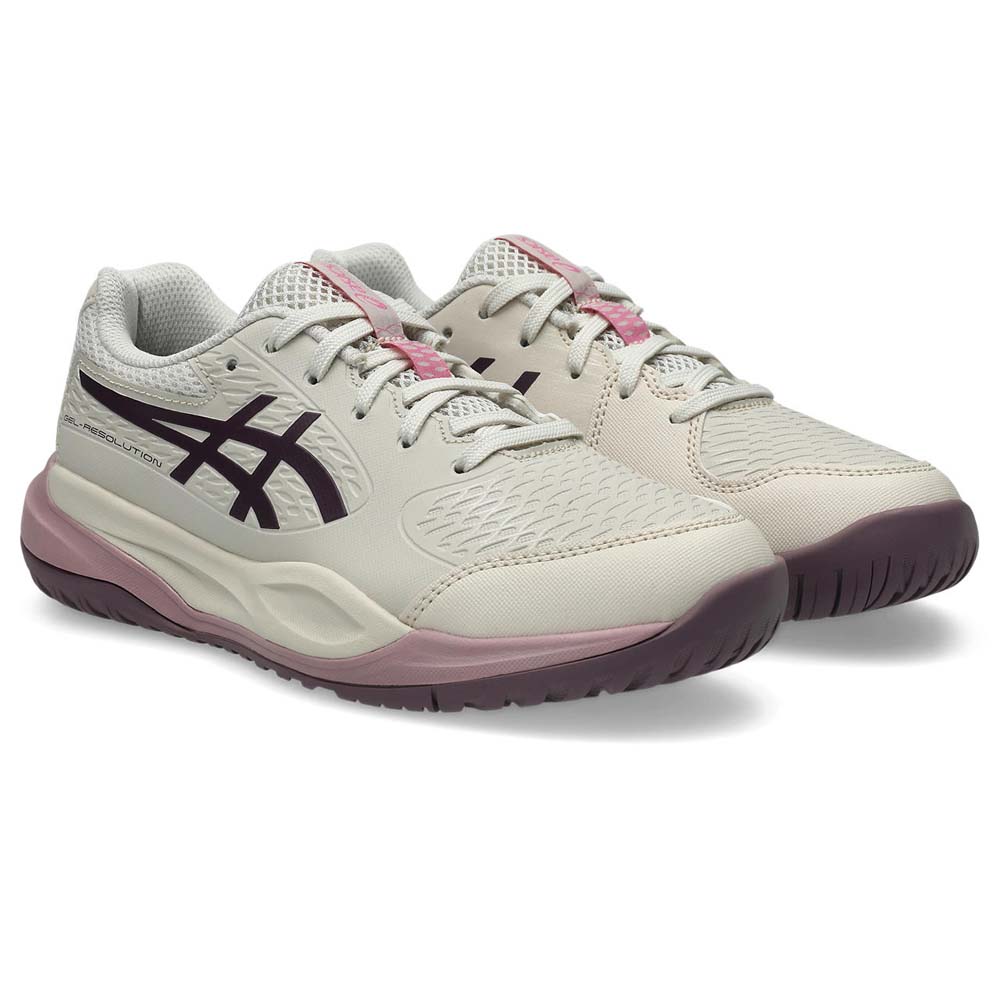 Asics Junior Gel-Resolution X GS All Court Shoe (Soft Oak/Dark Aubergine) 2026