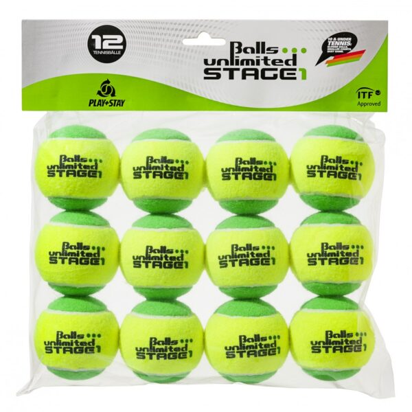 Balls Unlimited Green Stage 1 Tennis Balls (1 Dozen Bag)