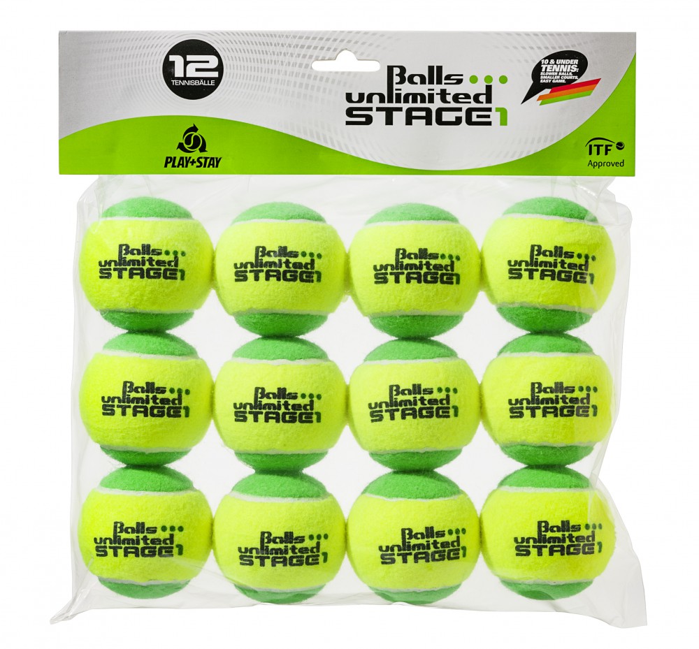 Balls Unlimited Green Stage 1 Tennis Balls (1 Dozen Bag)