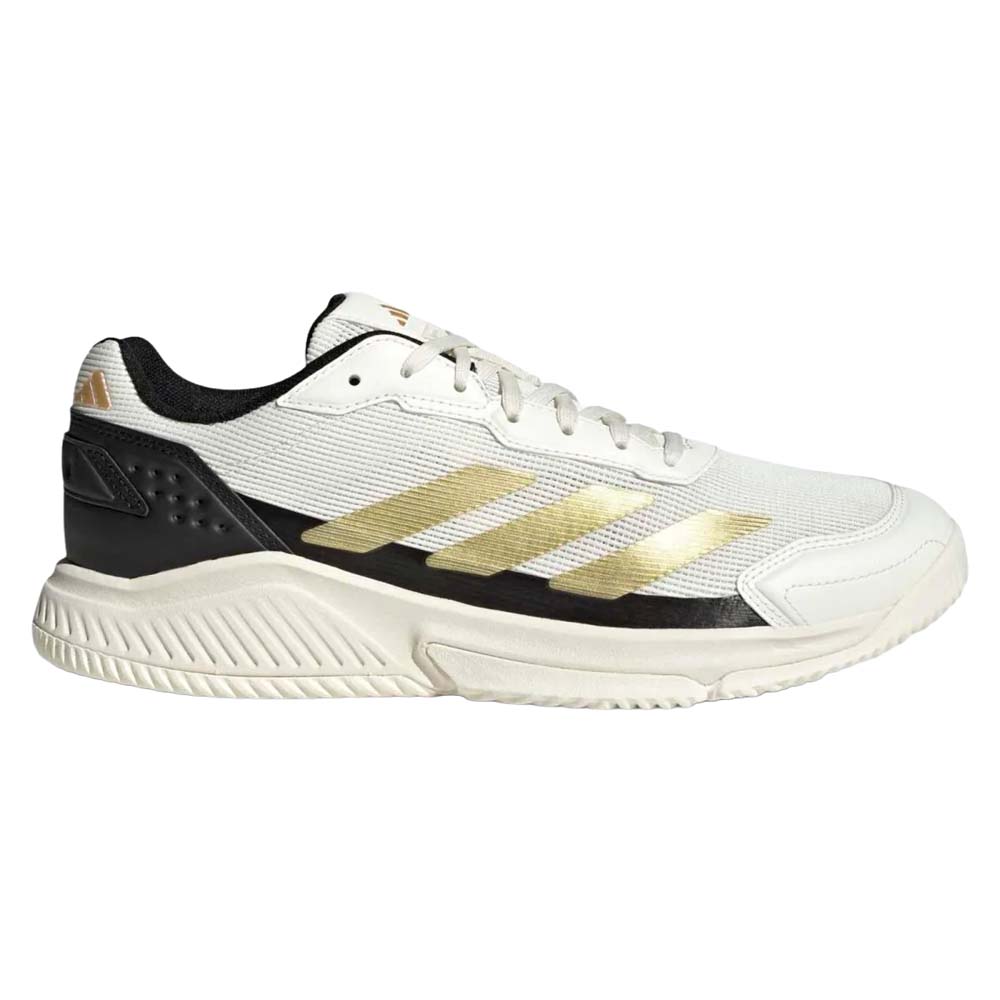Adidas Mens Courtquick M Padel Shoe (Off White/Gold Met.) 2026