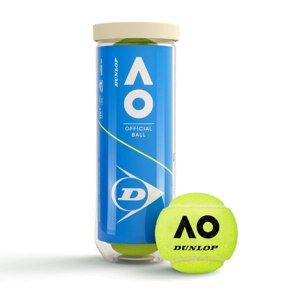 Dunlop Australian Open Tennis Balls (3 Ball Tube)
