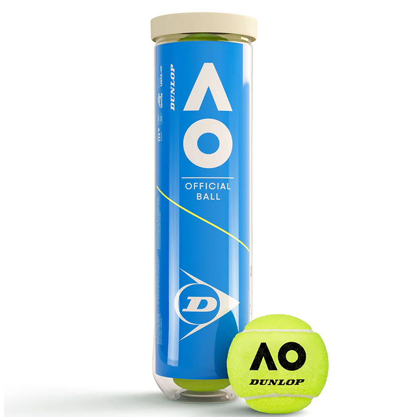 Dunlop Australian Open Tennis Balls (4 Ball Tube)