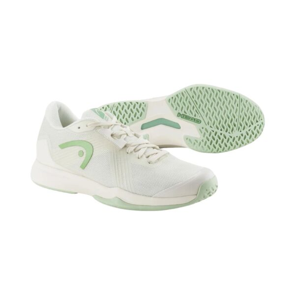 Head Womens Sprint Team 4.0 All Court Shoe (Chalk White/Light Green)