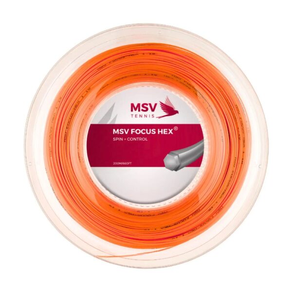 MSV Focus Hex 200m reel - Orange, 1.18mm