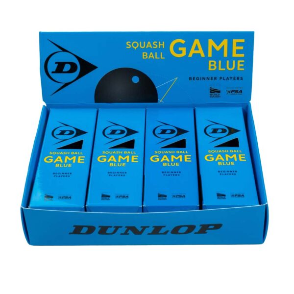 Dunlop Game Blue Dot Squash Ball (4x3 Box)