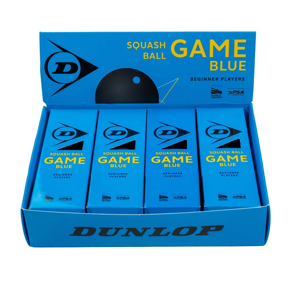 Dunlop Game Blue Dot Squash Ball (4x3 Box)
