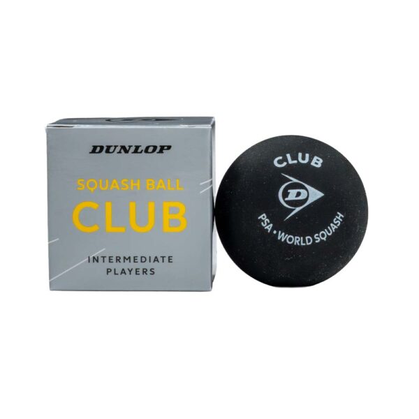 Dunlop Club Yellow Dot Squash Ball (Single Ball)