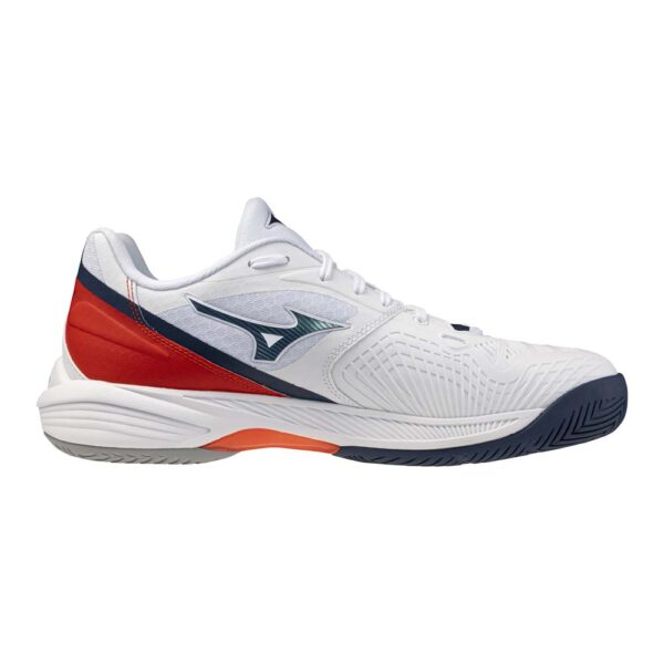 Mizuno Unisex Neo Ace All Court Shoe (White/Insignia Blue/Orange) 2026