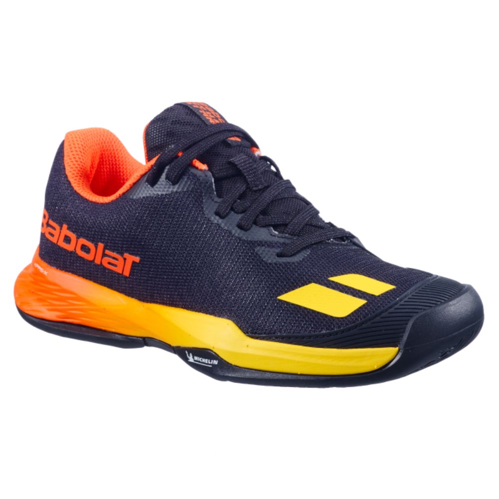 Babolat Junior Jet Mach 3 All Court Shoes (Black/Sunset) 2026