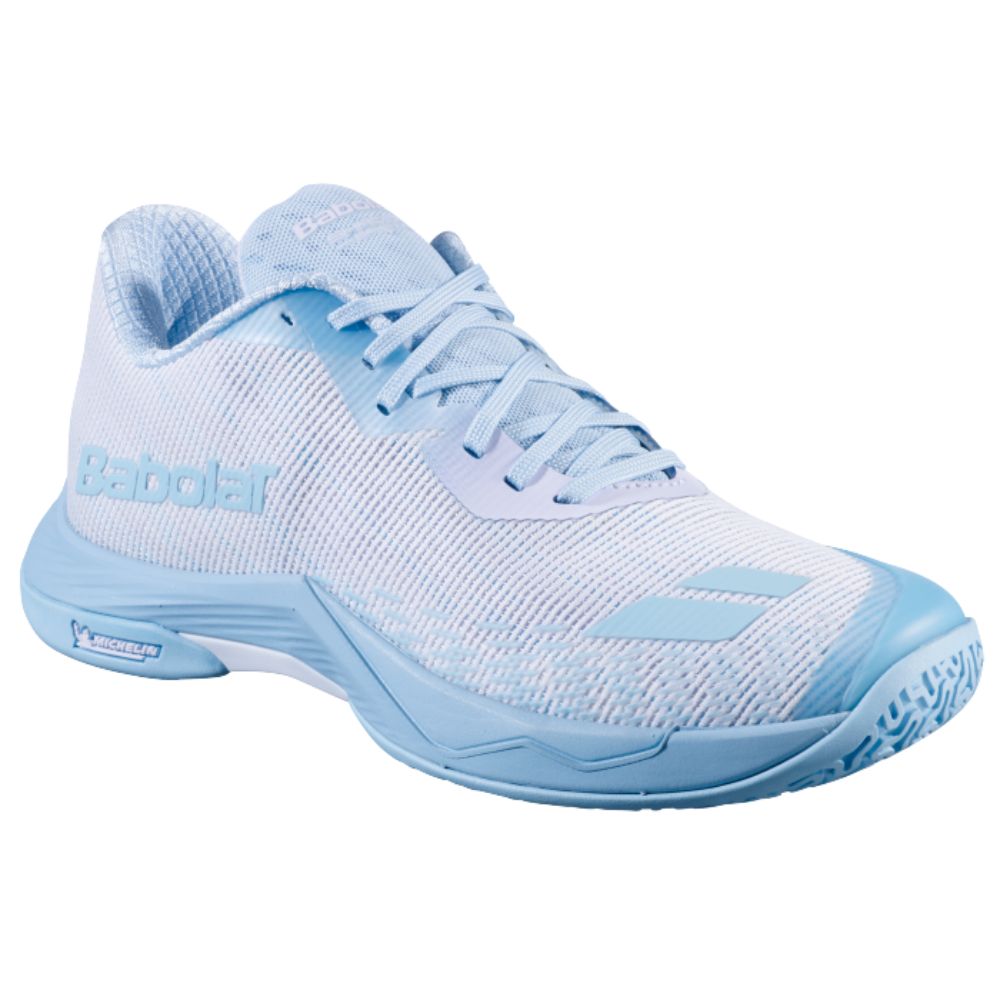 Babolat Womens Shadow Spirit 2 Indoor Court Shoes (White/Blue) 2026