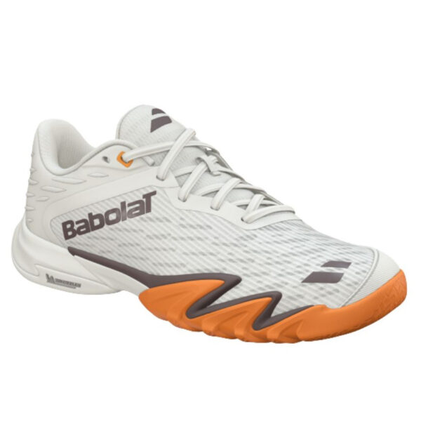 Babolat Mens Premura 3 Padel Shoes (Cream/Orange) 2026