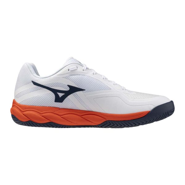 Mizuno Unisex Wave Enforce Court All Court Shoe (White/Insignia Blue/Orange) 2026