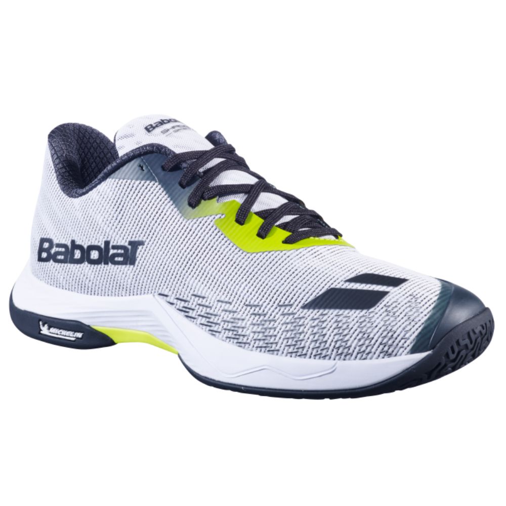 Babolat Mens Shadow Spirit 2 Indoor Court Shoes (White/Lime) 2026