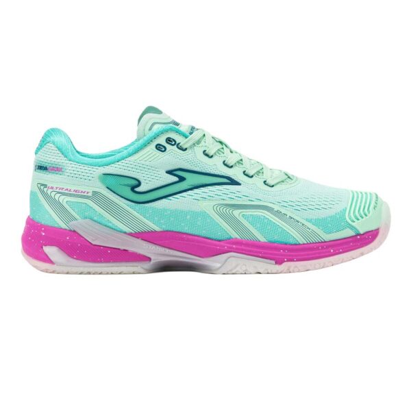 Joma Womens Ultra Light Padel Shoes (Turquoise/Pink) 2026