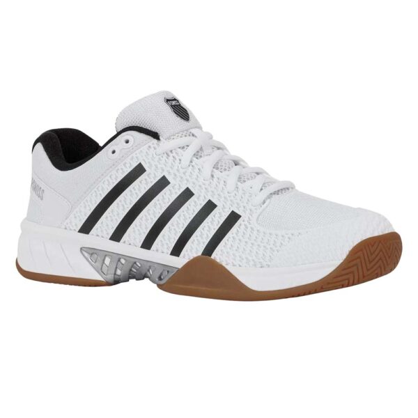 K-Swiss Mens Express Light Indoor Shoes (White/Black/Silver) 2026