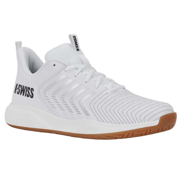 K-Swiss Mens Ultrashot Light Indoor Shoes (White/Black/Silver) 2026