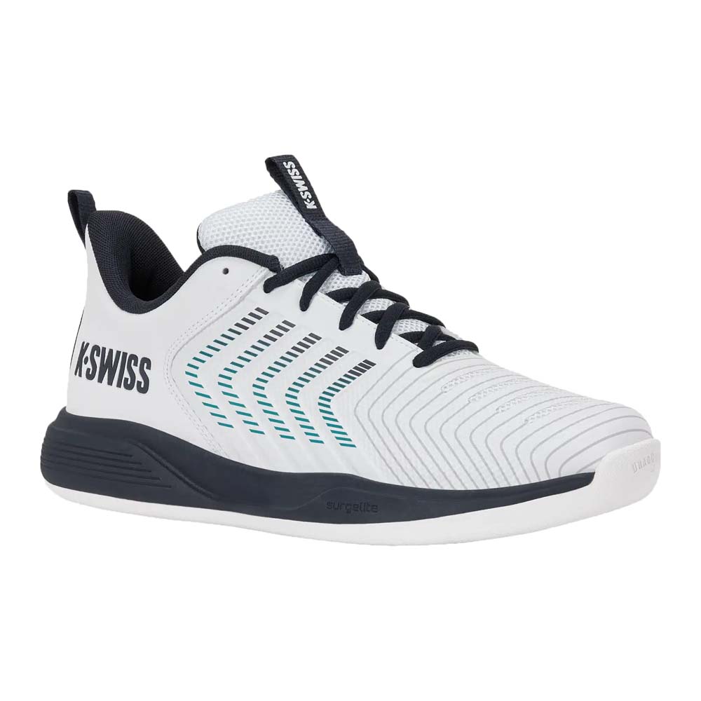 K-Swiss Mens Ultrashot Light Carpet Tennis Shoes (White/Carbon/Baltic) 2026