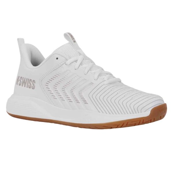 K-Swiss Womens Ultrashot Light Indoor Shoes (White/Rose Gold) 2026