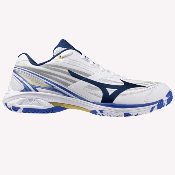 Mizuno Unisex Wave Claw 4 Indoor Shoe (White/Dazzling Blue/Stargazer) 2026