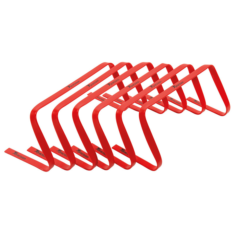Precision Flat Training Hurdles Set - Size: 9" (Red)